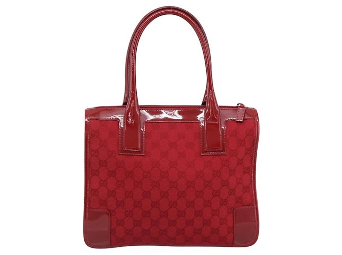Borsa GUCCI GG Canvas Rossa Oro 000 0855 Auth mr2748 Rosso D'oro - vista 2