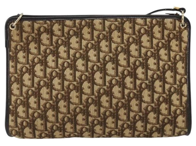 Borsa a tracolla Christian Dior Trotter Canvas Beige Auth ep15067 - vista 2
