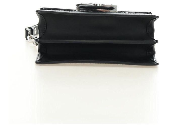 Borsa LOUIS VUITTON Daufine MINI Bag Tweed Black Silver M55491 LV Auth 189783SAM Nero Argento - vista 5