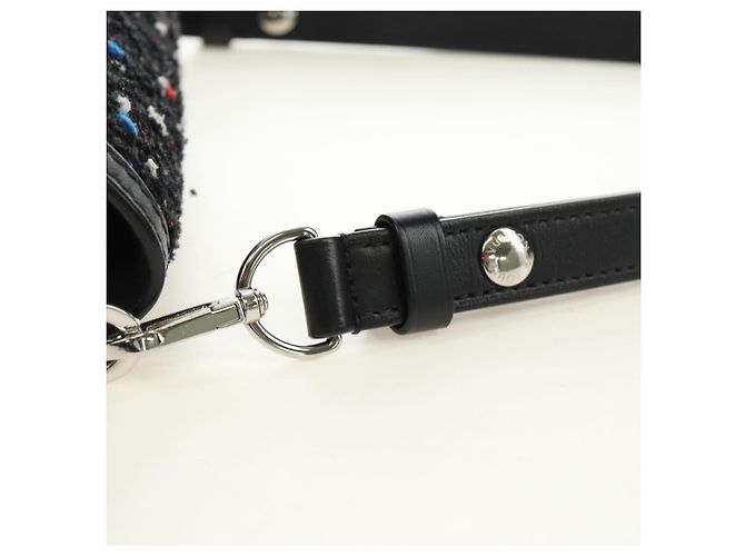Borsa LOUIS VUITTON Daufine MINI Bag Tweed Black Silver M55491 LV Auth 189783SAM Nero Argento - vista 8
