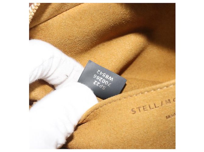 Autre Marque Borsa a Spalla Stella MacCartney in Pelle Avorio Oro Auth BA13823 D'oro Crudo - vista 12