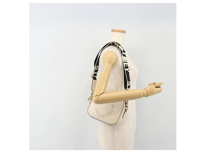Autre Marque Borsa a Spalla Stella MacCartney in Pelle Avorio Oro Auth BA13823 D'oro Crudo - vista 21