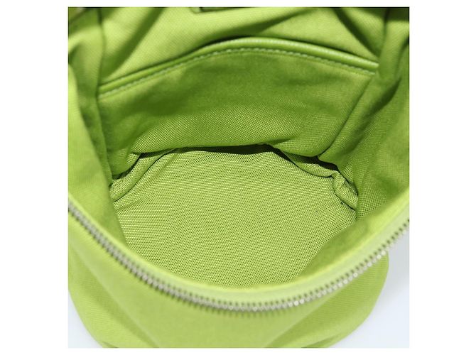 Borsa a Spalla PRADA in Tela Verde Argento Auth 191654SV - vista 11