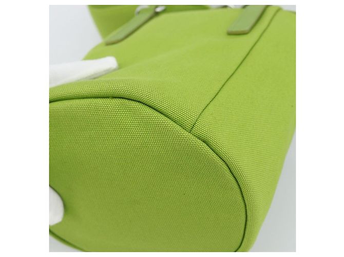 Borsa a Spalla PRADA in Tela Verde Argento Auth 191654SV - vista 15