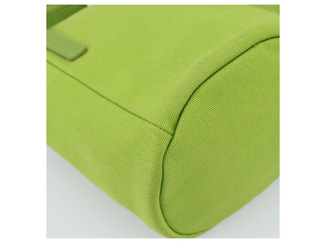 Borsa a Spalla PRADA in Tela Verde Argento Auth 191654SV - vista 16