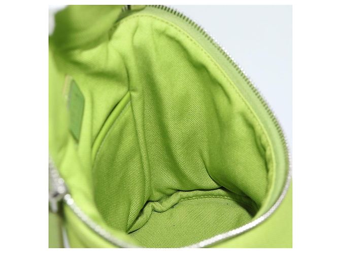 Borsa a Spalla PRADA in Tela Verde Argento Auth 191654SV - vista 21