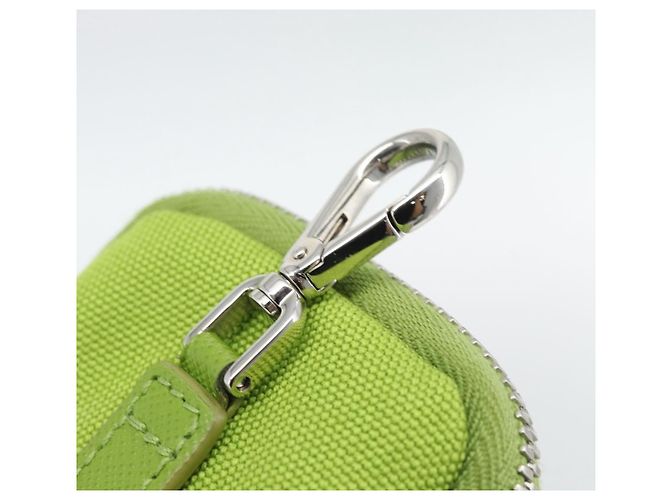 Borsa a Spalla PRADA in Tela Verde Argento Auth 191654SV - vista 26