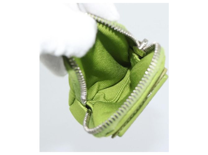 Borsa a Spalla PRADA in Tela Verde Argento Auth 191654SV - vista 28