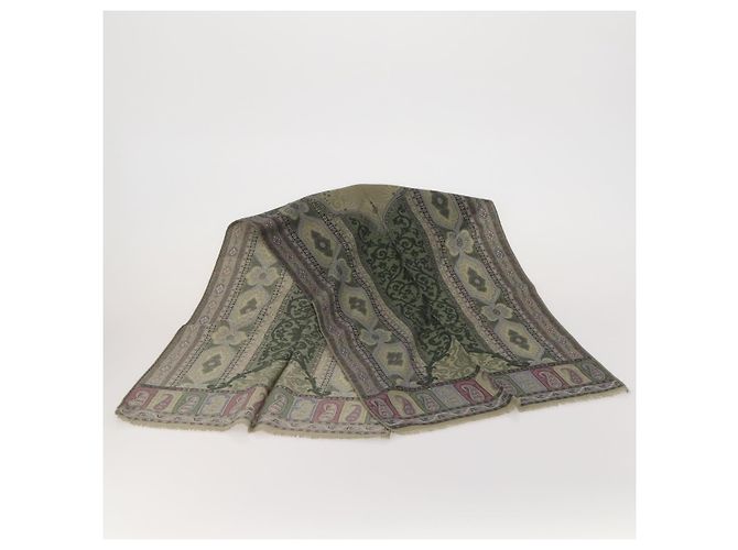 Sciarpa ETRO in seta e lana, set da 3, Marrone Blu Verde Autentica am11771 - vista 4