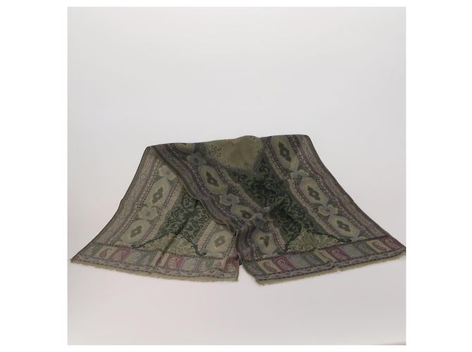 Sciarpa ETRO in seta e lana, set da 3, Marrone Blu Verde Autentica am11771 - vista 5
