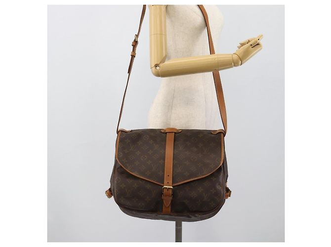 LOUIS VUITTON Borsa a Spalla Monogram Saumur 35 M42254 LV Auth ka5161 Monogramma - vista 27