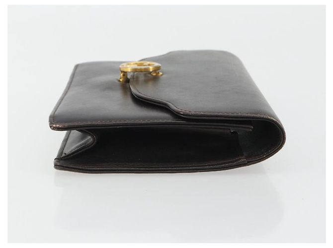 Clutch GUCCI in pelle marrone oro Auth 186593 D'oro - vista 3