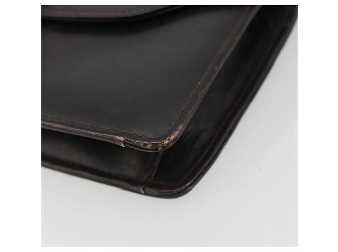 Clutch GUCCI in pelle marrone oro Auth 186593 D'oro - vista 7