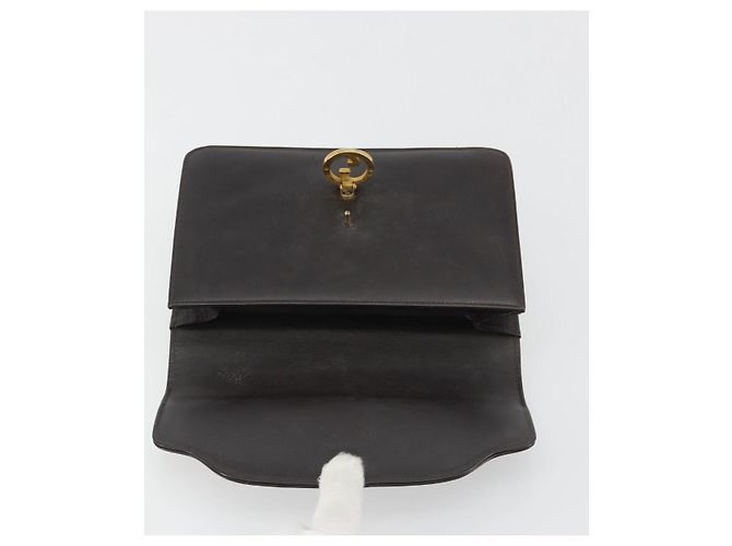 Clutch GUCCI in pelle marrone oro Auth 186593 D'oro - vista 8