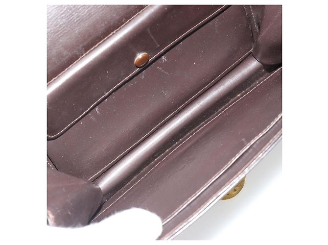 Clutch GUCCI in pelle marrone oro Auth 186593 D'oro - vista 9