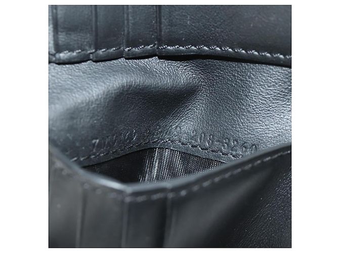FENDI Cartera Bifold Zucca Canvas Cuero Verde Negro Auth BA13848A - vista 11