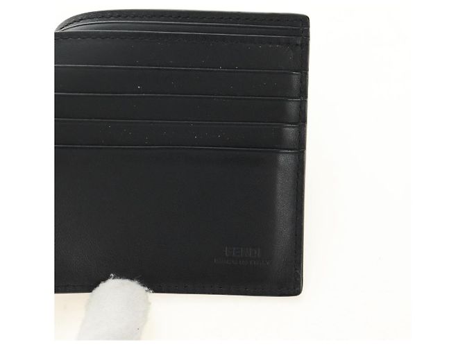 FENDI Cartera Bifold Zucca Canvas Cuero Verde Negro Auth BA13848A - vista 18