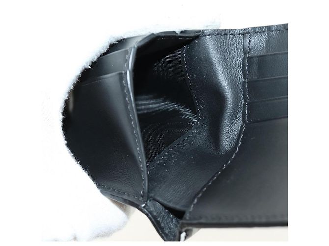 FENDI Cartera Bifold Zucca Canvas Cuero Verde Negro Auth BA13848A - vista 23