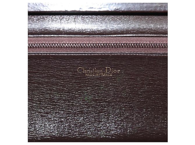 Borsa a tracolla Christian Dior Trotter Canvas Beige Oro Auth 190611 D'oro - vista 11