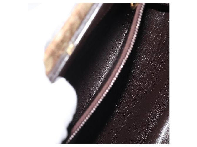 Borsa a tracolla Christian Dior Trotter Canvas Beige Oro Auth 190611 D'oro - vista 21