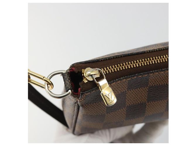 LOUIS VUITTON Damier Ebene Pochette Accessoires Cartera N41206 LV Auth 190053 - vista 10
