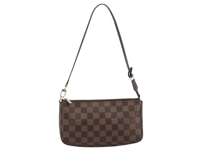 LOUIS VUITTON Damier Ebene Pochette Accessoires Cartera N41206 LV Auth 190053 - vista 13