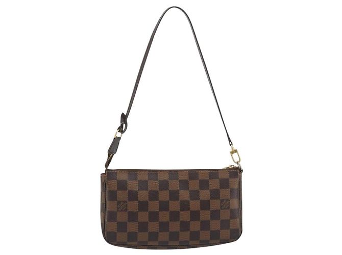 LOUIS VUITTON Damier Ebene Pochette Accessoires Cartera N41206 LV Auth 190053 - vista 2
