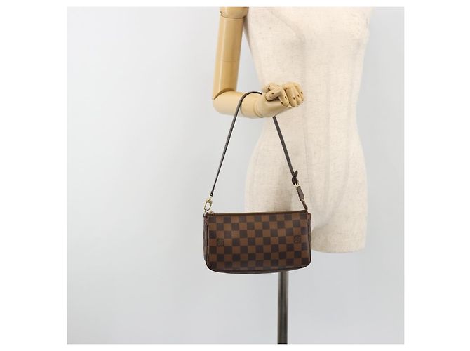 LOUIS VUITTON Damier Ebene Pochette Accessoires Cartera N41206 LV Auth 190053 - vista 21