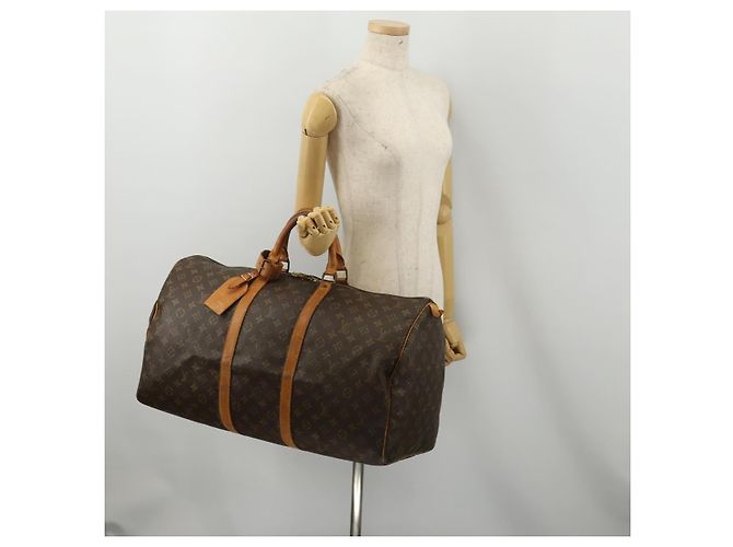 LOUIS VUITTON Borsa Boston Monogram Keepall 55 M41424 LV Auth 189523 Monogramma - vista 22