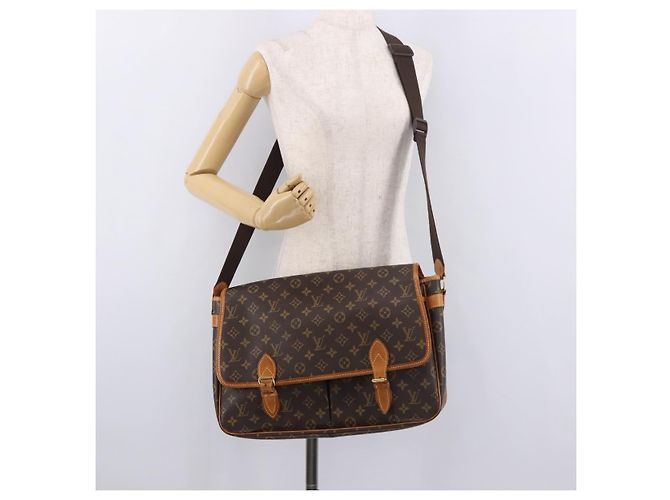 LOUIS VUITTON Borsa a Spalla Monogram Gibeciere GM M42246 LV Auth ka5197 Monogramma - vista 27
