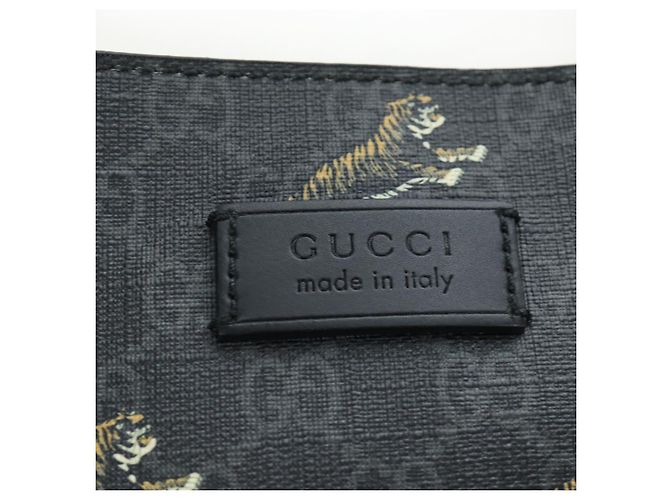 Bolso Tote GUCCI GG Supreme en PVC y cuero negro 495559 Auth ka5117 - vista 18