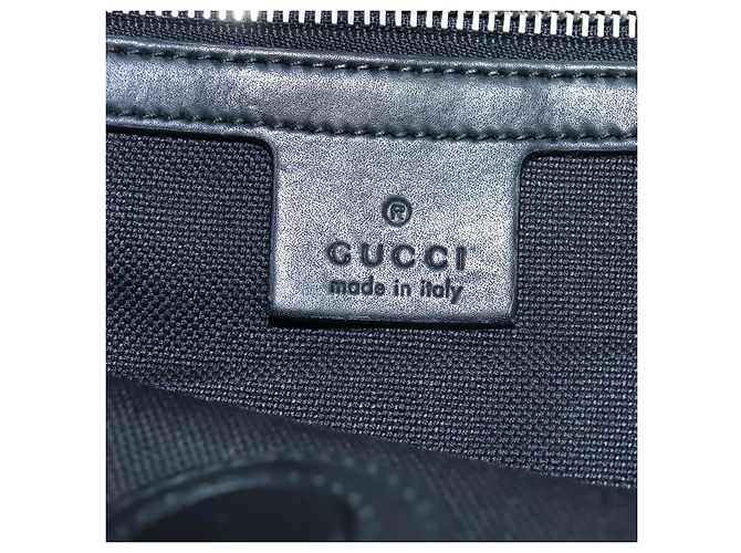 Bolso Tote GUCCI GG Supreme en PVC y cuero negro 495559 Auth ka5117 - vista 20