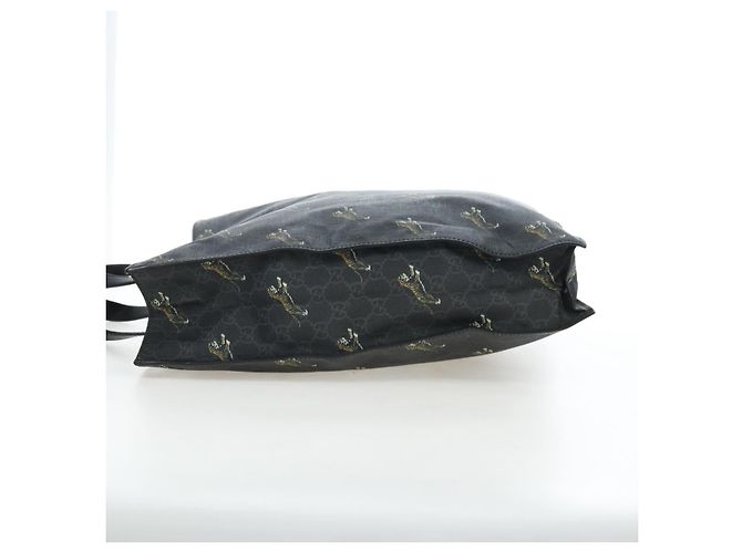 Bolso Tote GUCCI GG Supreme en PVC y cuero negro 495559 Auth ka5117 - vista 3
