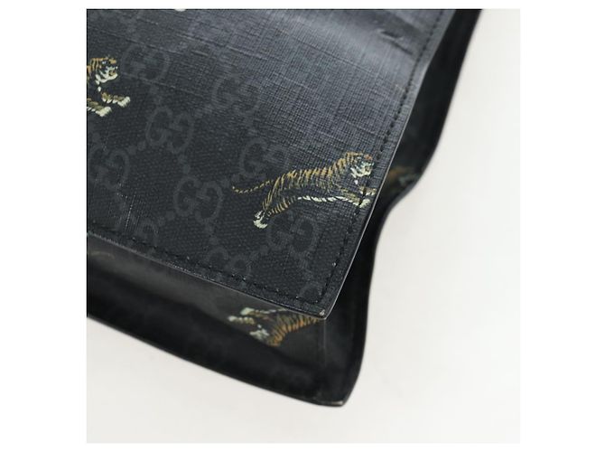 Bolso Tote GUCCI GG Supreme en PVC y cuero negro 495559 Auth ka5117 - vista 8