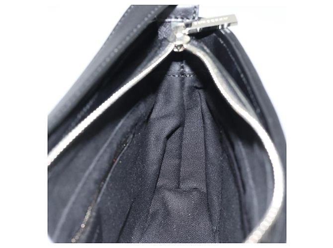 Borsa a tracolla BURBERRY Nova Check in tela nero argento Auth 191335V - vista 19