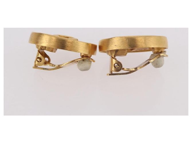Orecchini CHANEL COCO Mark in metallo color oro CC Auth 191417 - vista 12