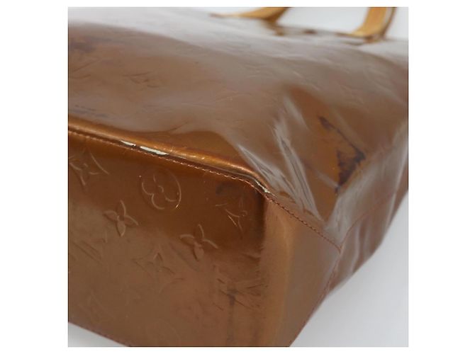 LOUIS VUITTON Borsa Monogram Vernis Reade MM Bronze M91143 LV Auth hk3883 Bronzo - vista 16