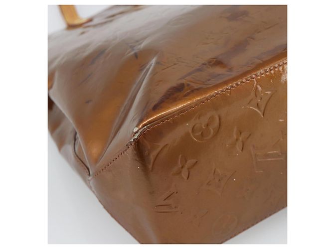 LOUIS VUITTON Borsa Monogram Vernis Reade MM Bronze M91143 LV Auth hk3883 Bronzo - vista 17