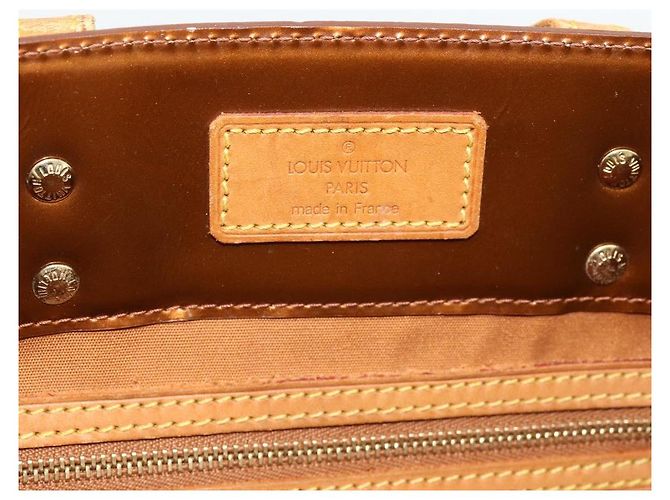 LOUIS VUITTON Borsa Monogram Vernis Reade MM Bronze M91143 LV Auth hk3883 Bronzo - vista 18