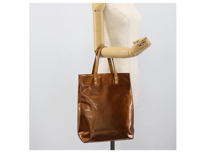 LOUIS VUITTON Borsa Monogram Vernis Reade MM Bronze M91143 LV Auth hk3883 Bronzo - vista 23