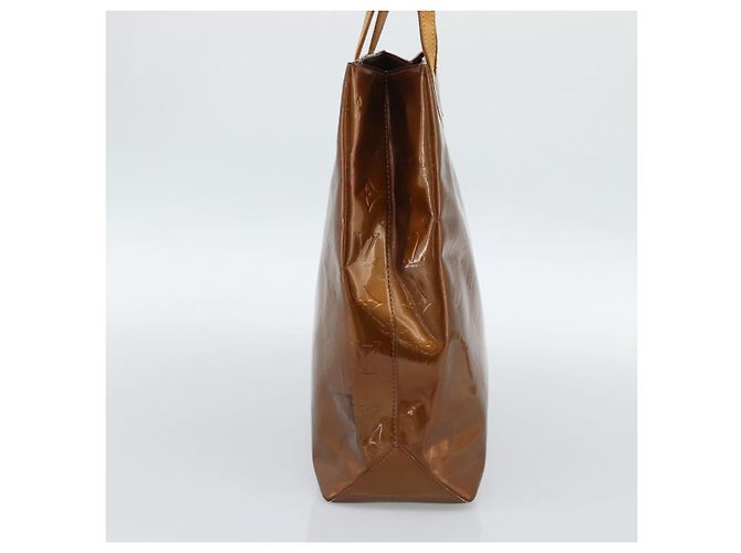 LOUIS VUITTON Borsa Monogram Vernis Reade MM Bronze M91143 LV Auth hk3883 Bronzo - vista 3