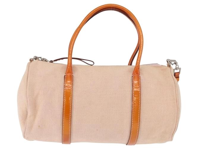 Borsa PRADA Canvas 2way Beige Argento Auth 190718 - vista 13
