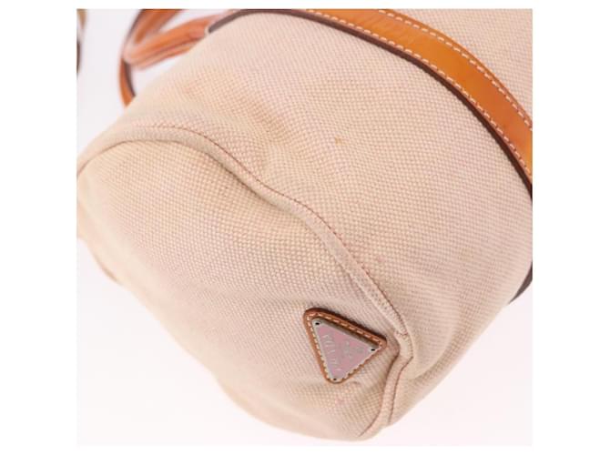 Borsa PRADA Canvas 2way Beige Argento Auth 190718 - vista 16