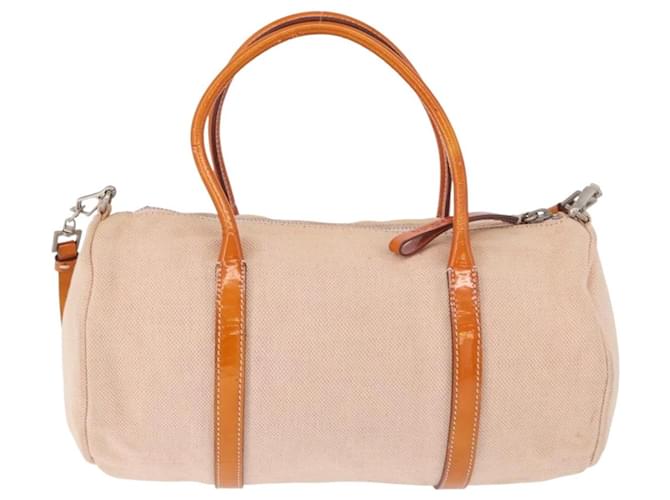 Borsa PRADA Canvas 2way Beige Argento Auth 190718 - vista 2