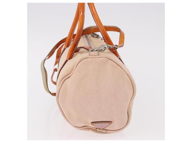 Borsa PRADA Canvas 2way Beige Argento Auth 190718 - vista 4