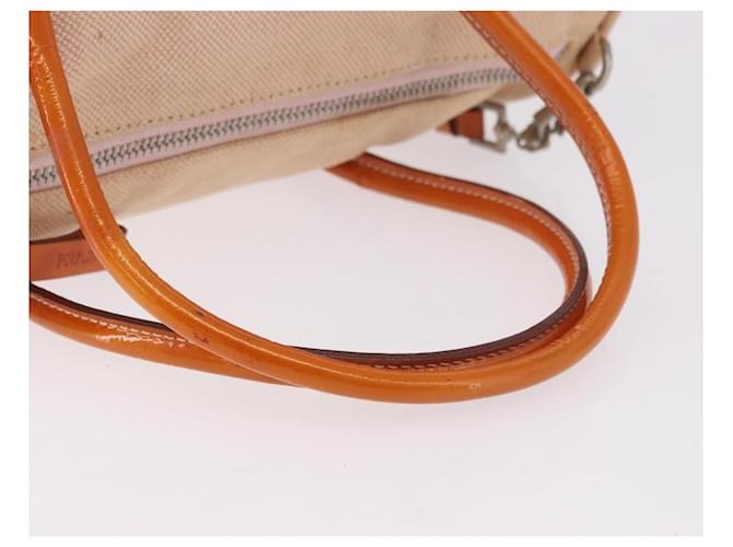 Borsa PRADA Canvas 2way Beige Argento Auth 190718 - vista 7