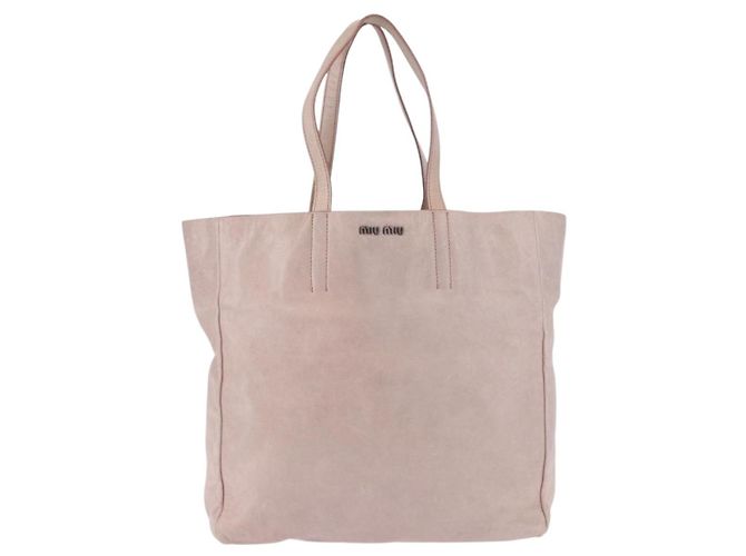 Borsa Miu Miu in pelle rosa argento Auth 190473A - vista 13