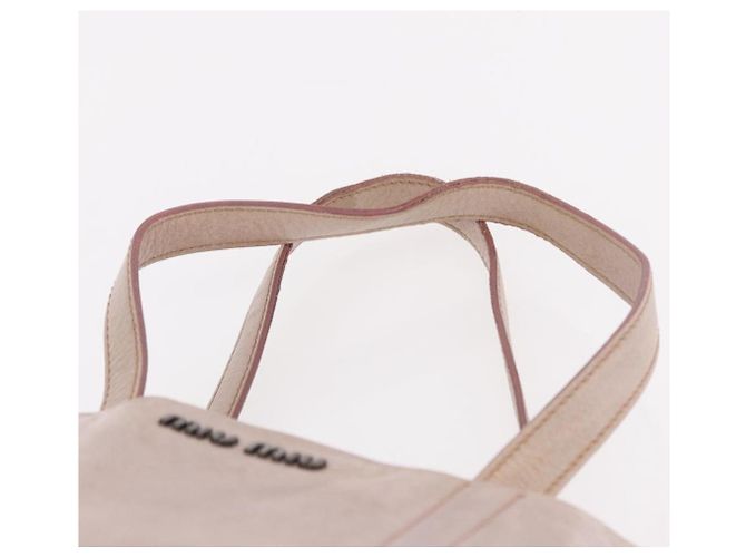 Borsa Miu Miu in pelle rosa argento Auth 190473A - vista 8