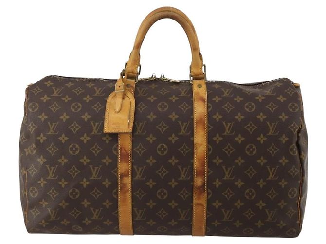 LOUIS VUITTON Monogram Keepall 50 Boston Bag M41426 LV Auth 188304 Monogramma - vista 13