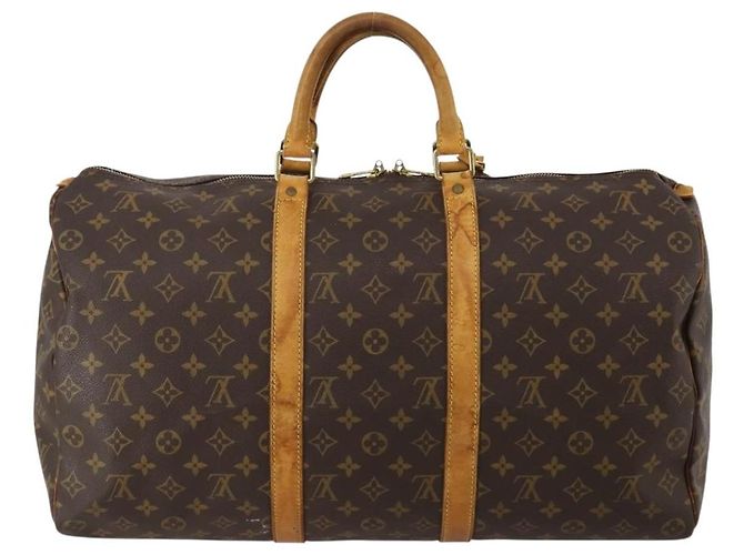LOUIS VUITTON Monogram Keepall 50 Boston Bag M41426 LV Auth 188304 Monogramma - vista 2